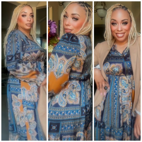 Dresses & Skirts - Bohemian Paisley Maxi Dress